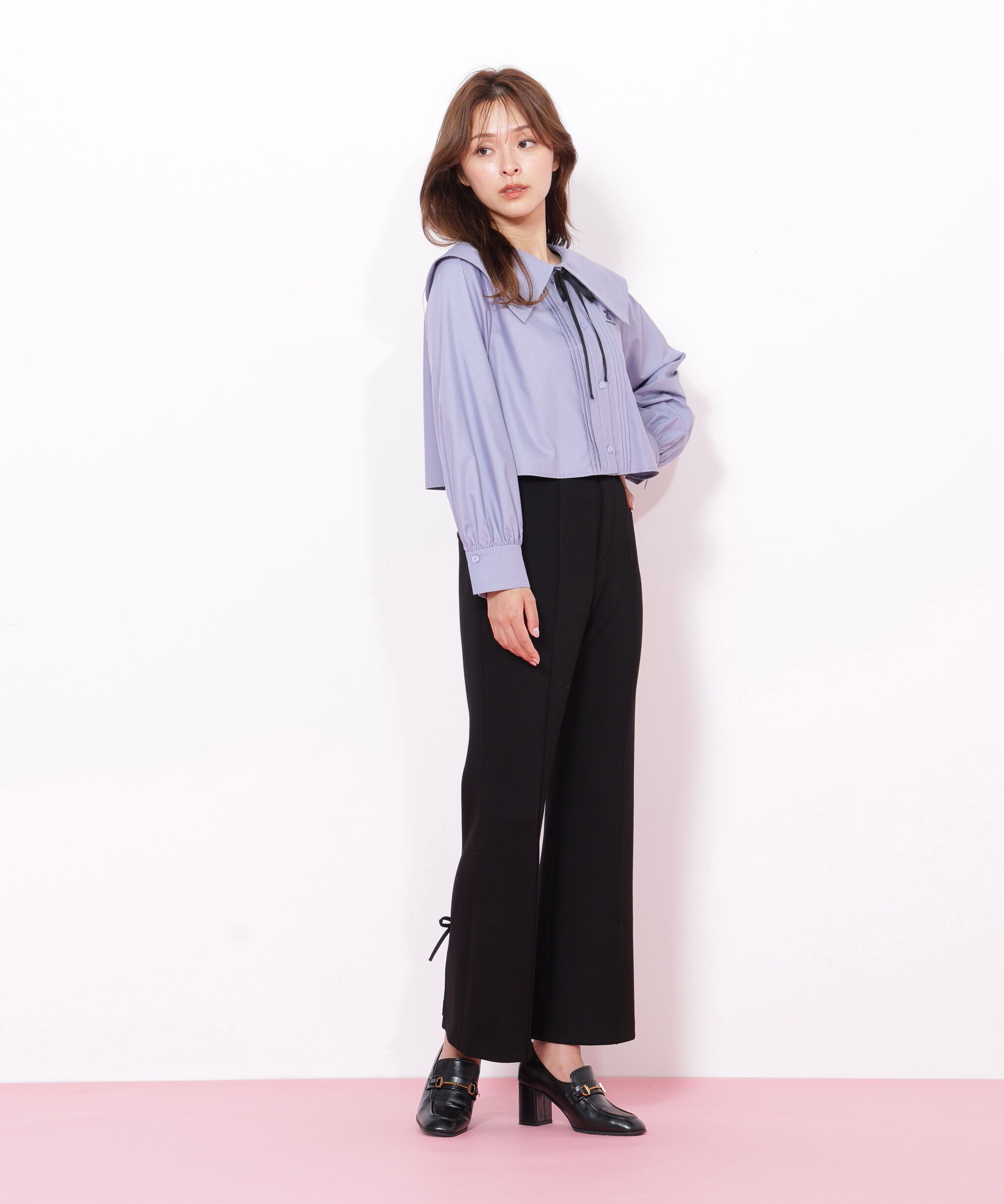  「バックリボンフレアパンツ」|その他|