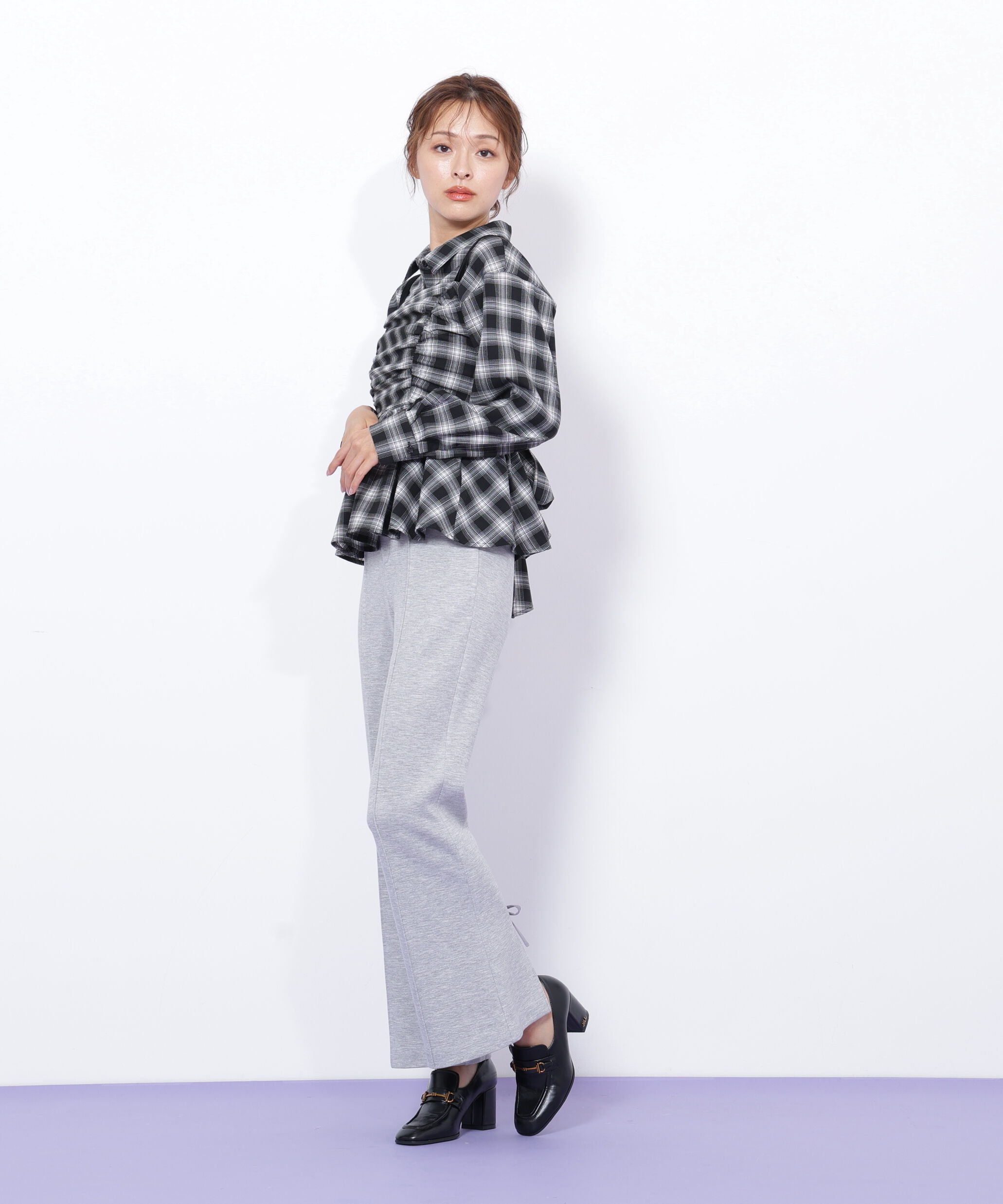  「バックリボンフレアパンツ」|その他|