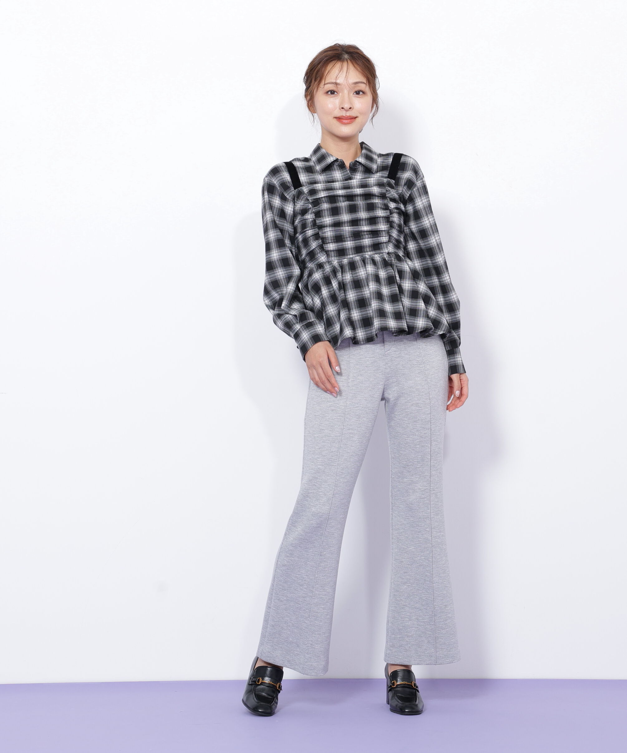  「バックリボンフレアパンツ」|その他|