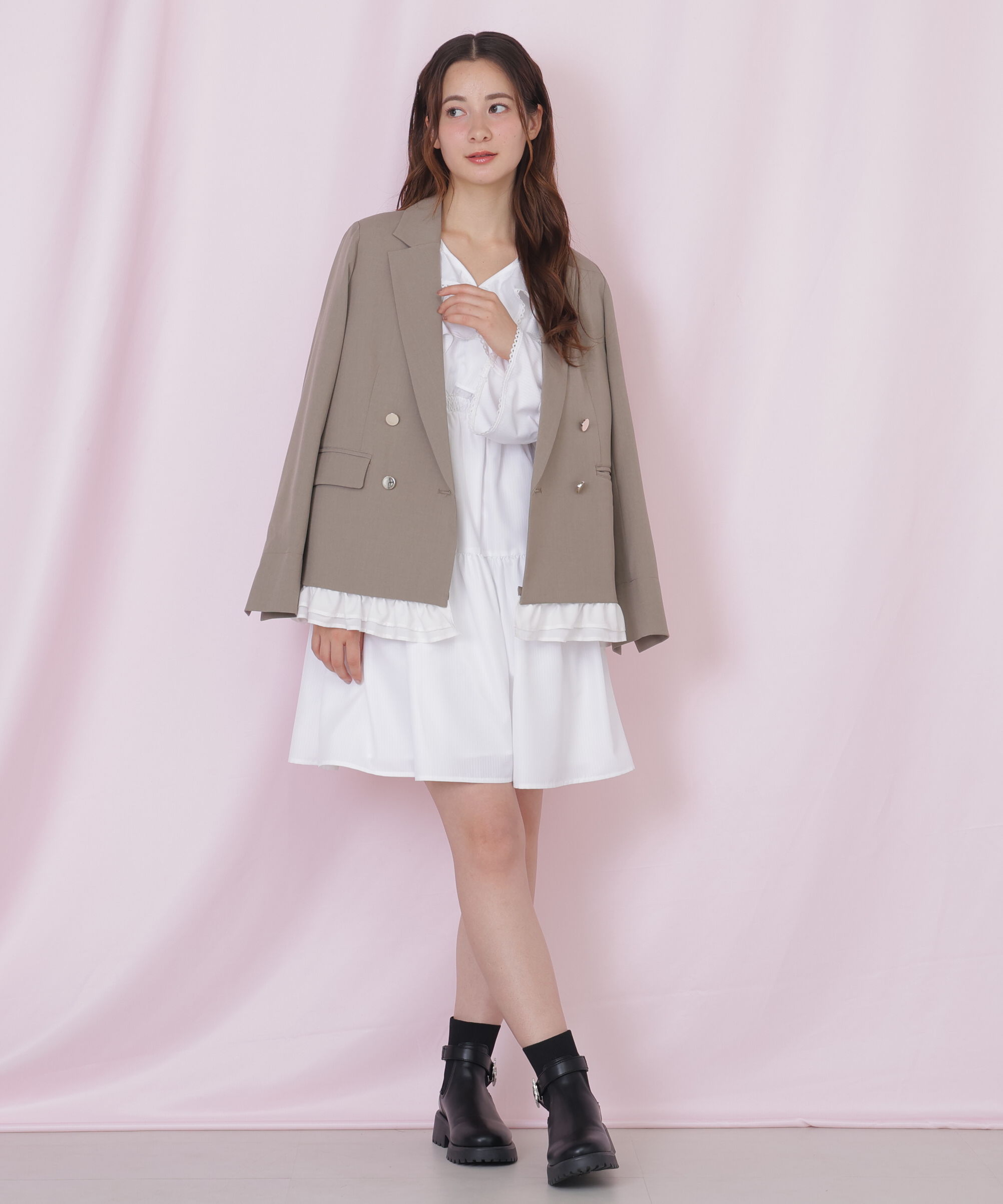  「セットアップ対応ドライタッチフリルヘムジャケット」|その他|