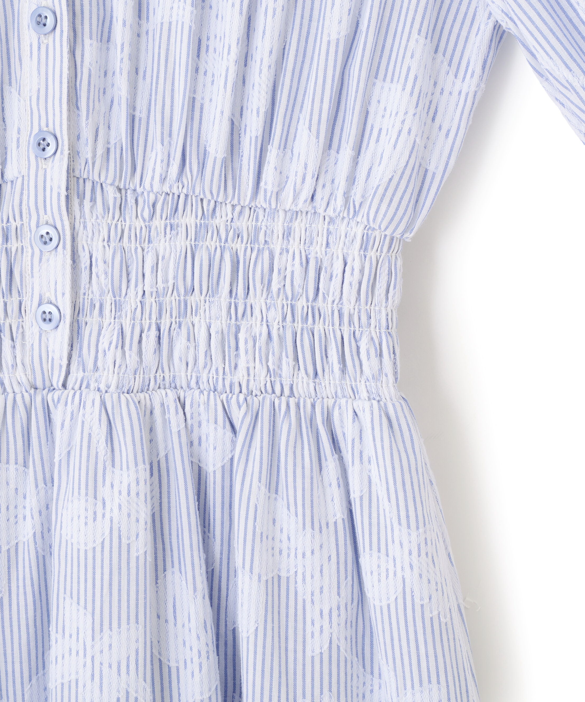  「ストライプジャガードシャツワンピース」|ワンピース|