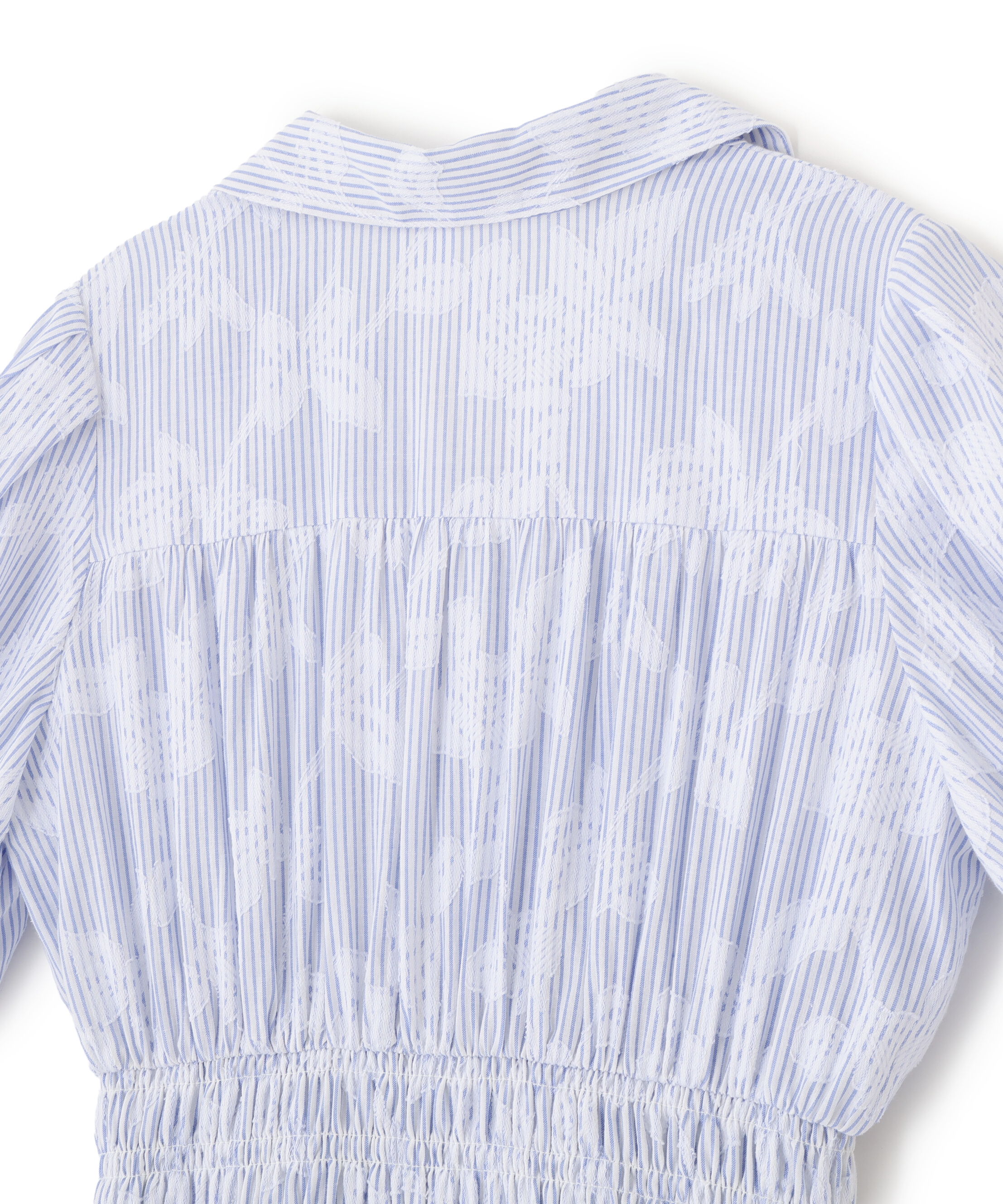  「ストライプジャガードシャツワンピース」|ワンピース|