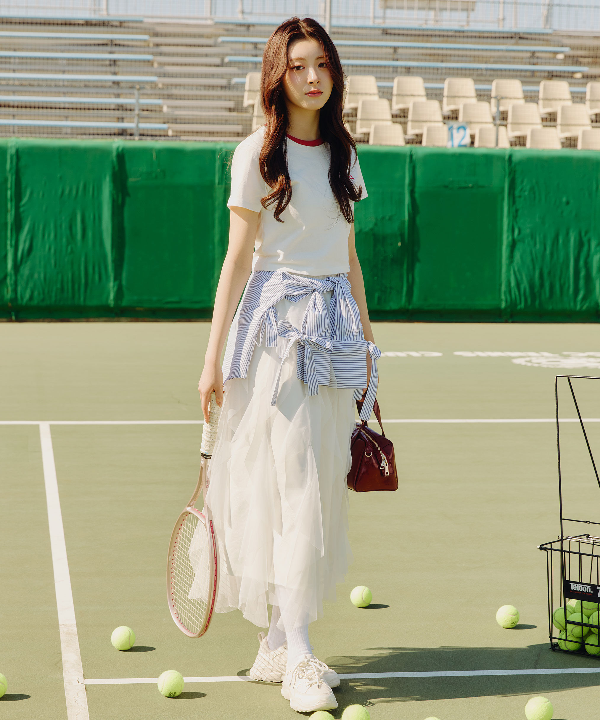  「縦ラッフルシアースカート」|スカート|