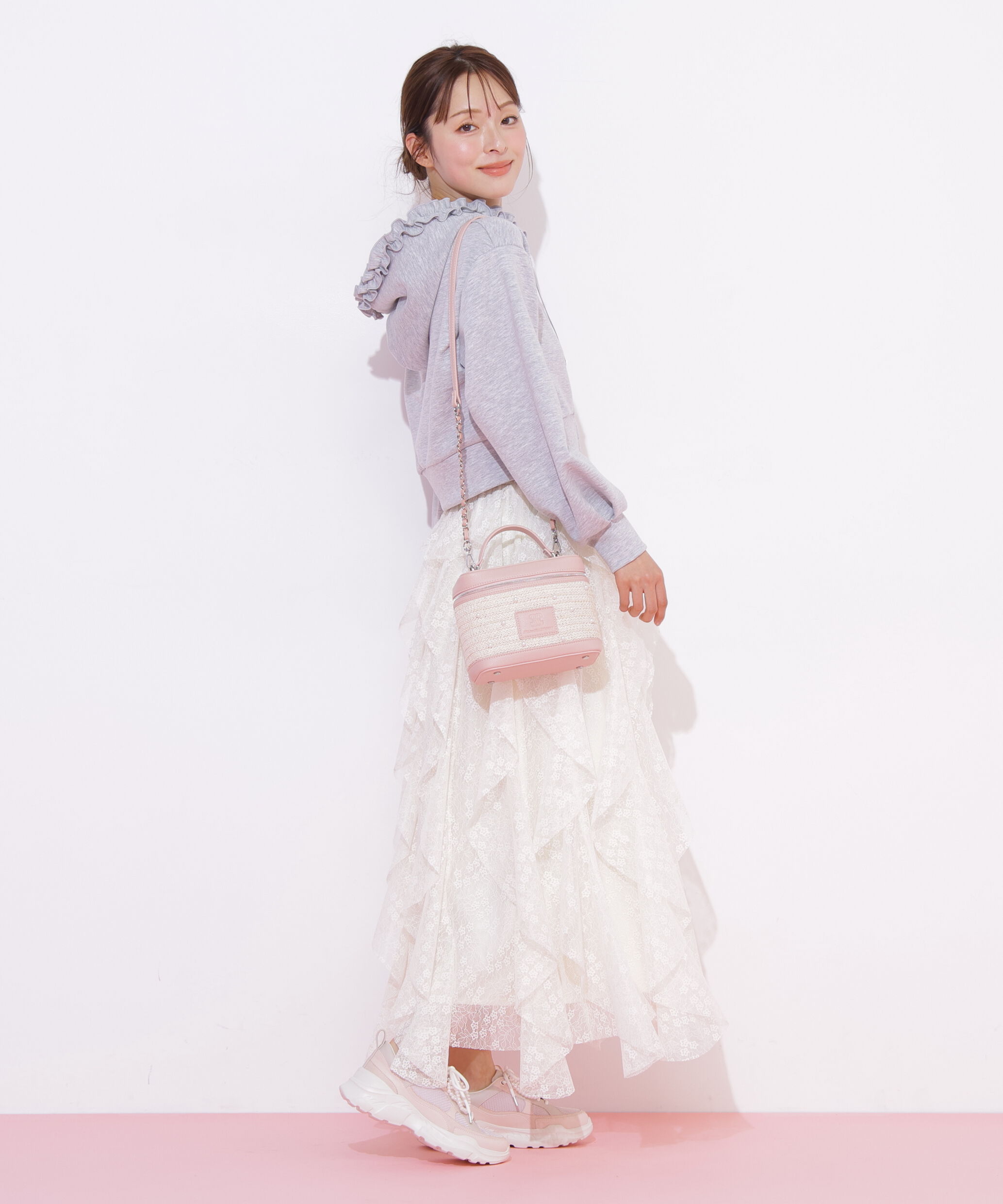  「縦ラッフルシアースカート」|スカート|