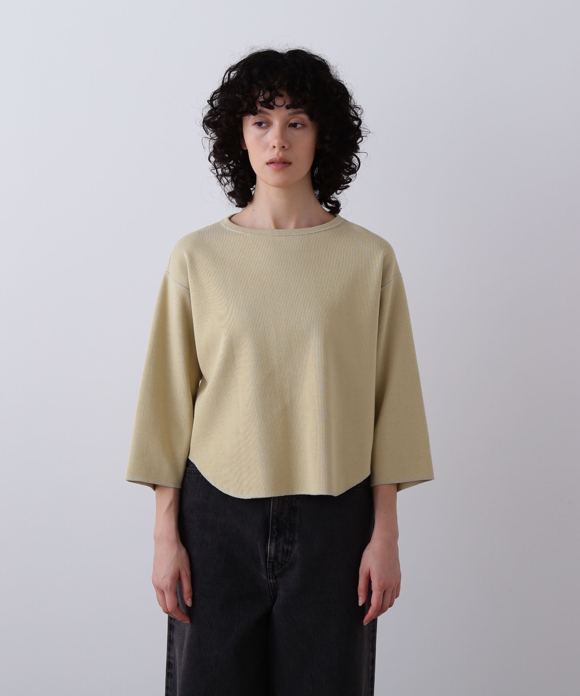 YLEVE 「YLEVE / COTTON RIB PULLOVER」|Tシャツ・カットソー|イエロー