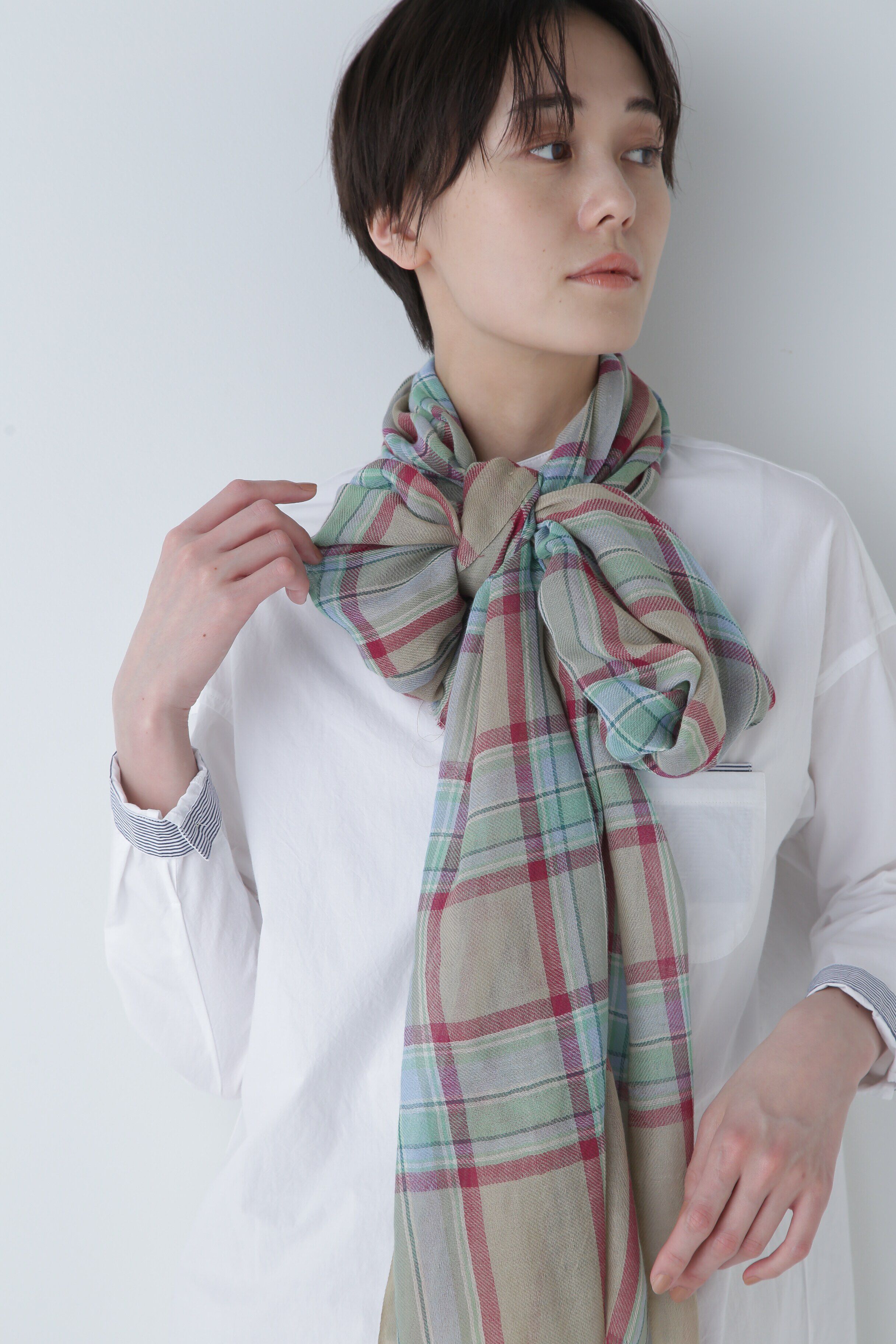  「チェックストール」|バンダナ・スカーフ|
