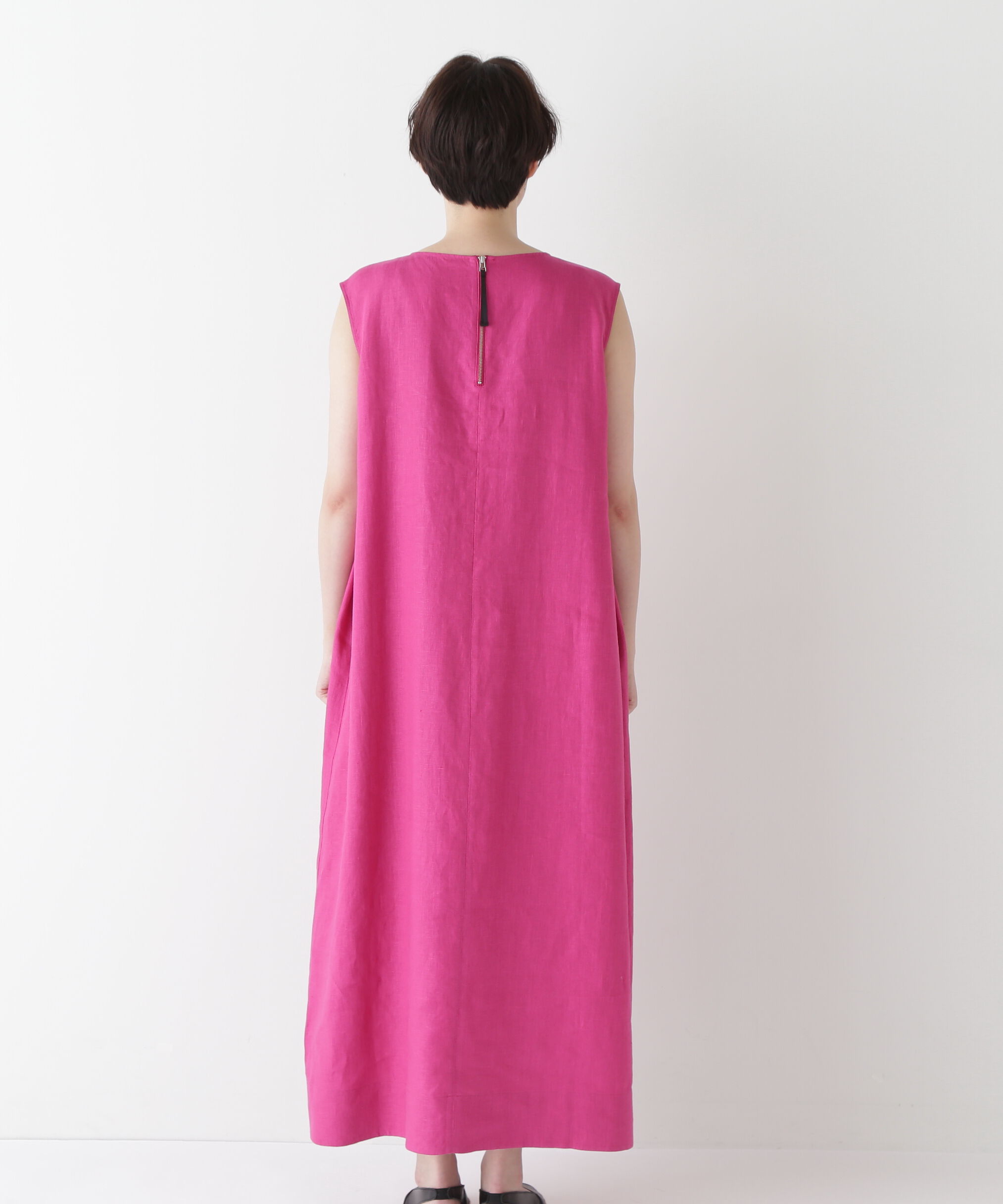  「◆リネンボートネックロングワンピース」|ワンピース|