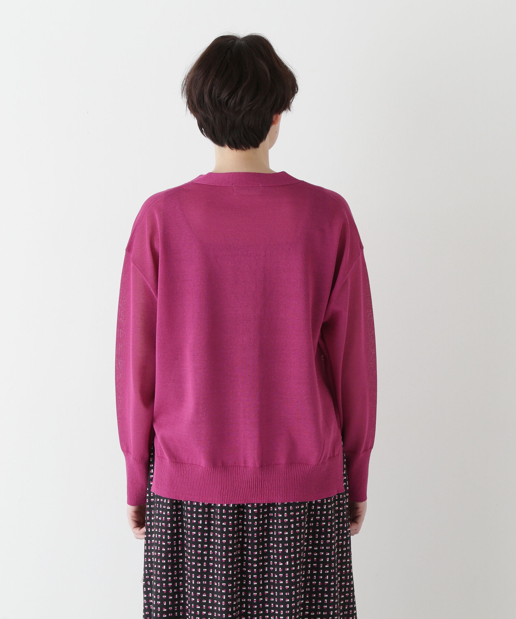  「◆【ウォッシャブル】シアーハイゲージ長袖カーディガン」|ニット・セーター|