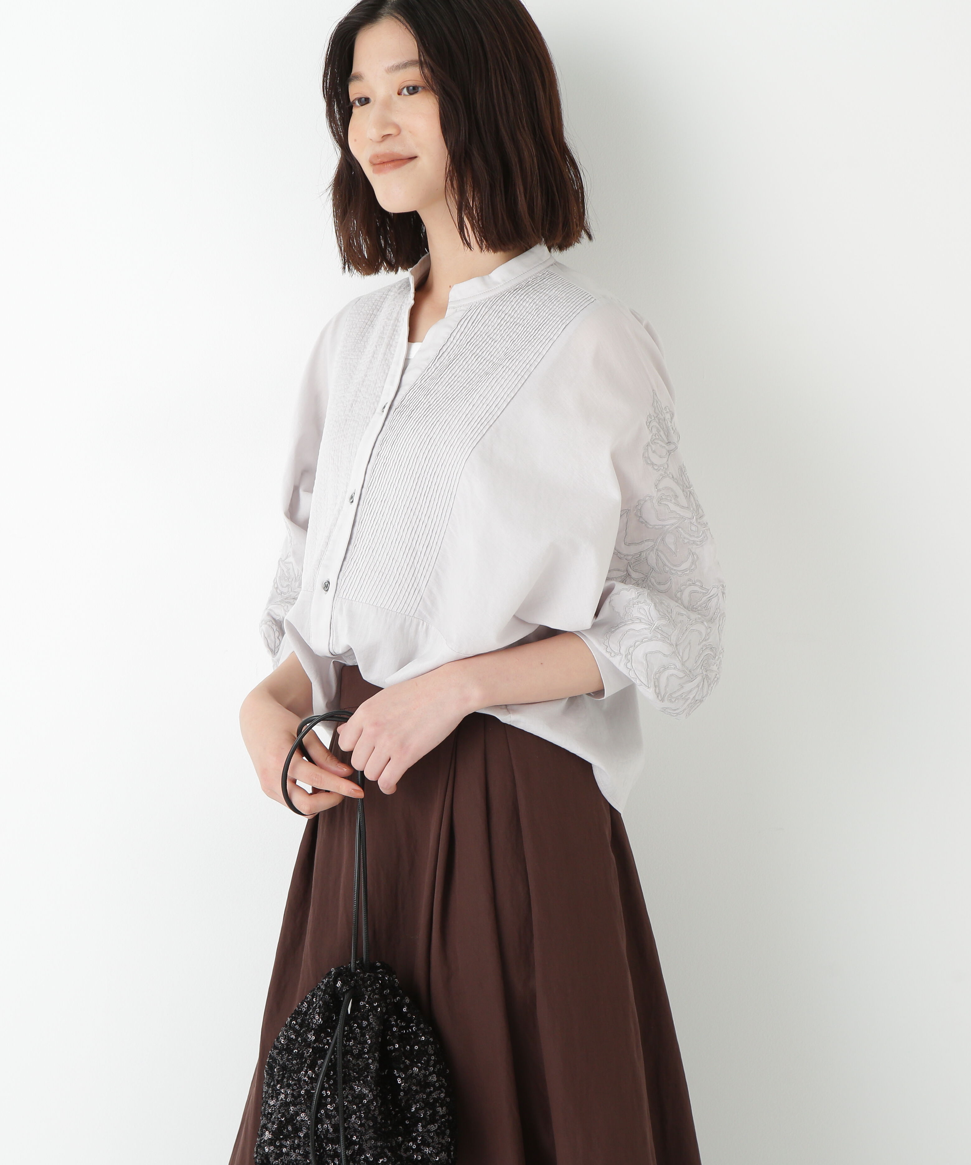  「◆インドコットンボイルアップリケブラウス」|シャツ・ブラウス|