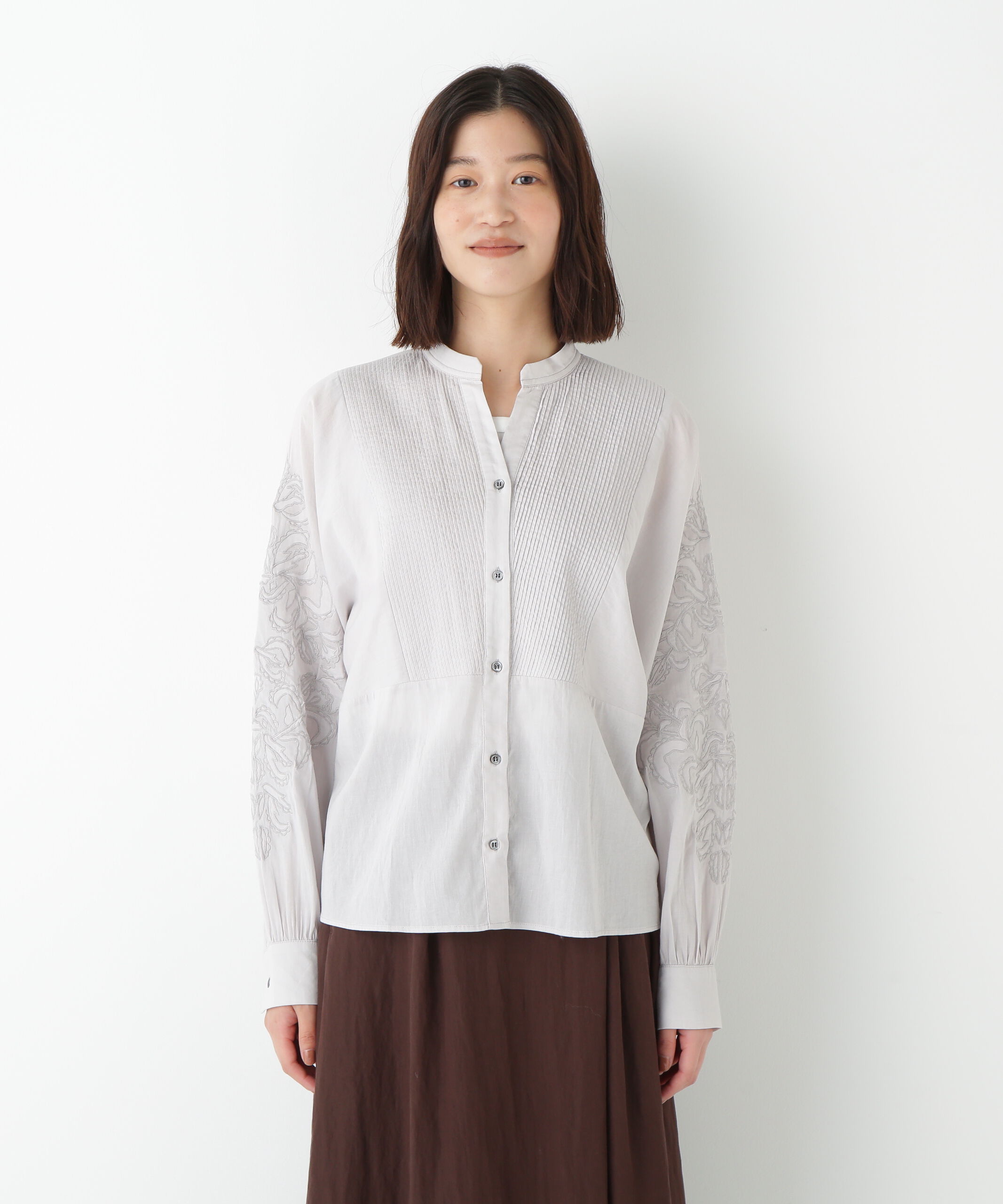  「◆インドコットンボイルアップリケブラウス」|シャツ・ブラウス|