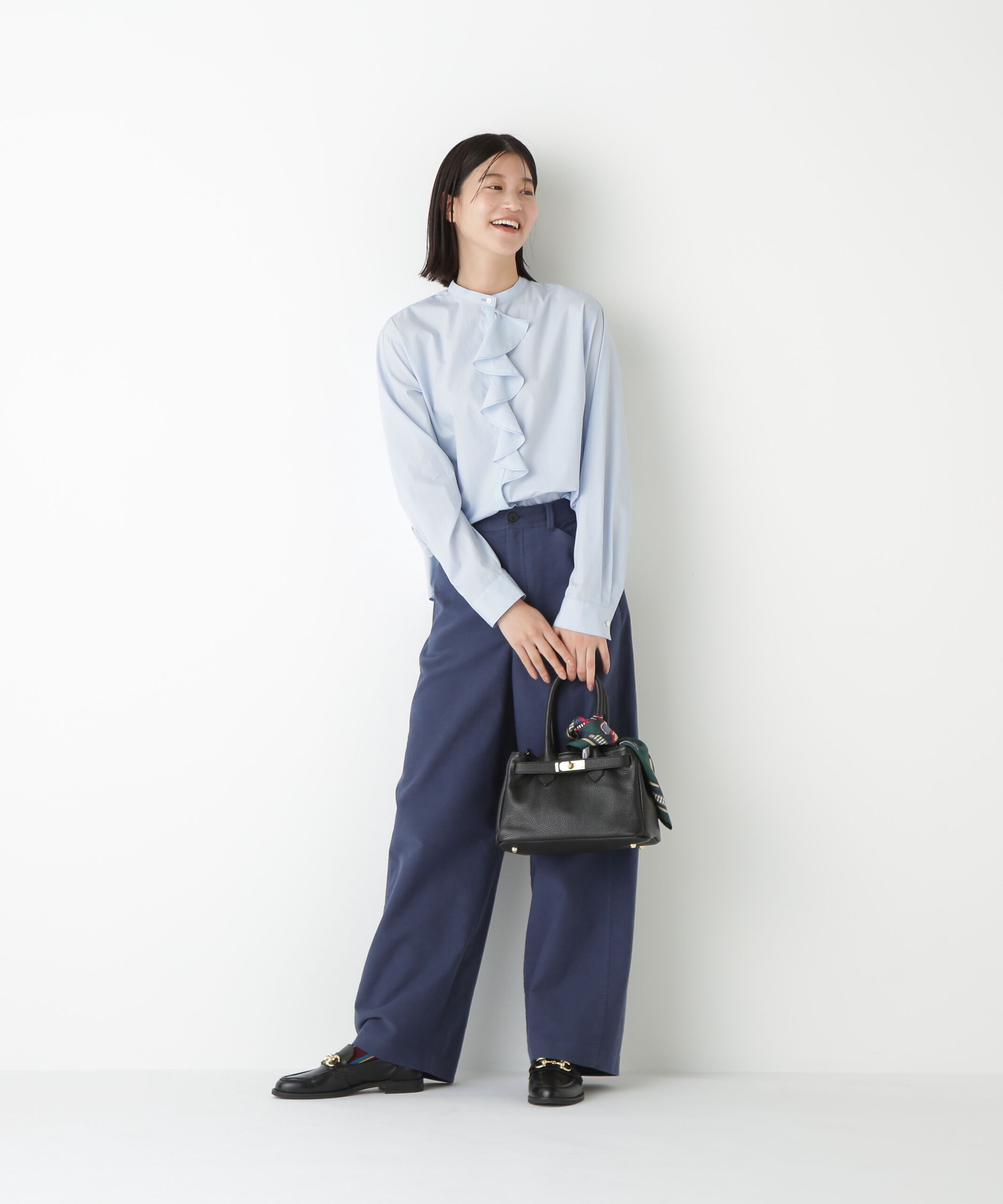  「◆タイプライターラッフルブラウス」|シャツ・ブラウス|