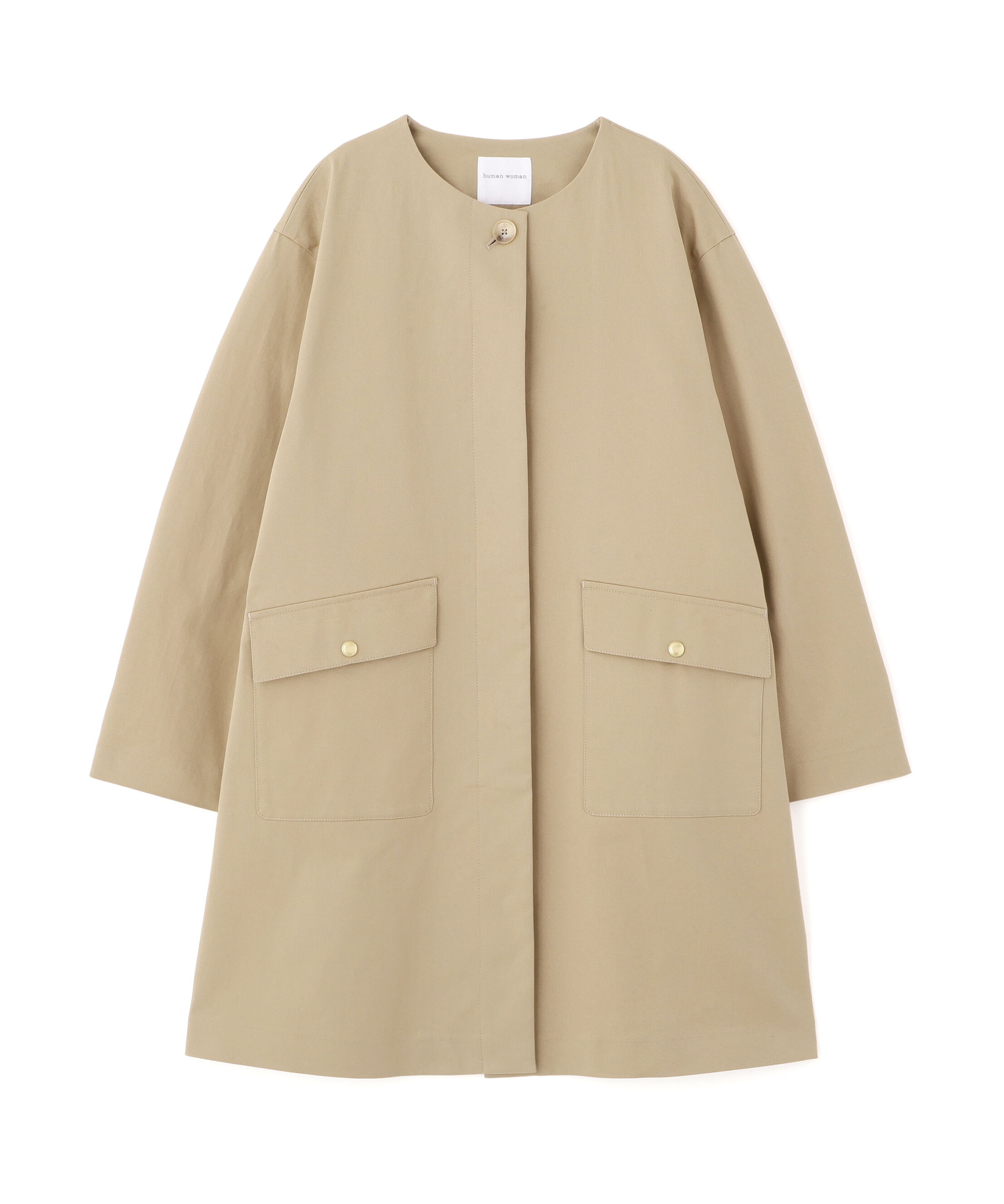  「◆≪ライナー取り外し可能≫ライナー付きフラップノーカラーコート」|その他|