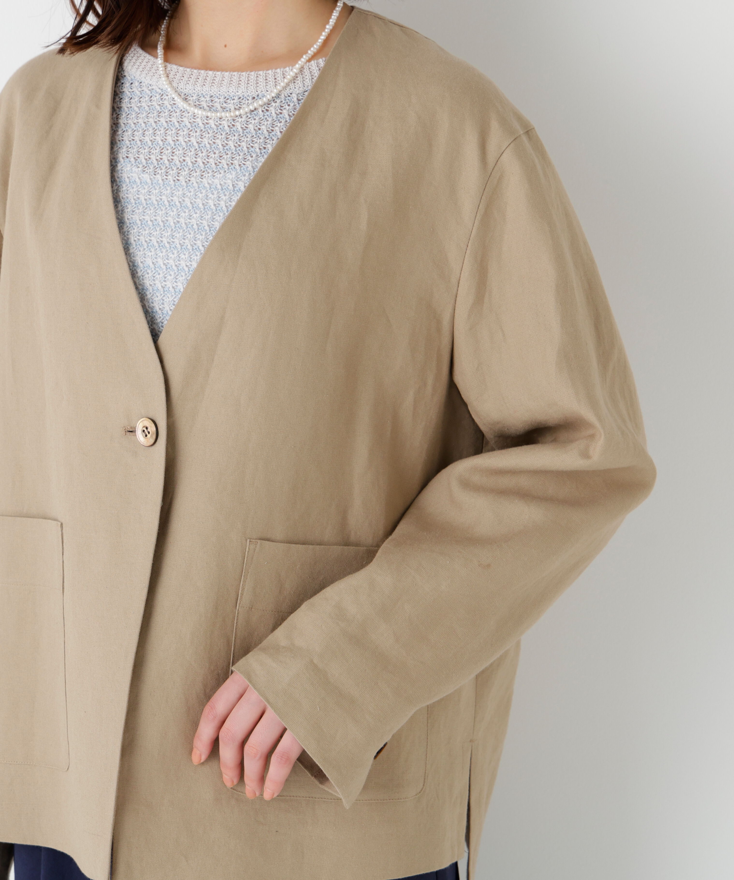  「◆ラミーキャンパスノーカラージャケット」|その他|