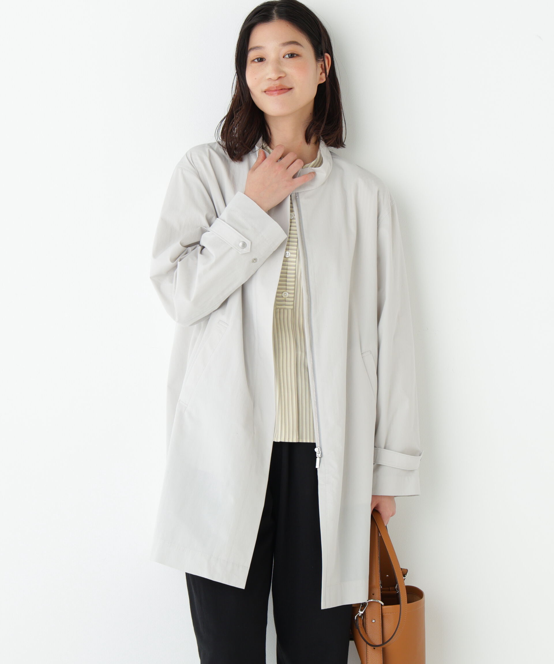  「◆《ウォッシャブル》綿ナイロンダンプスタンドカラーコート」|その他|