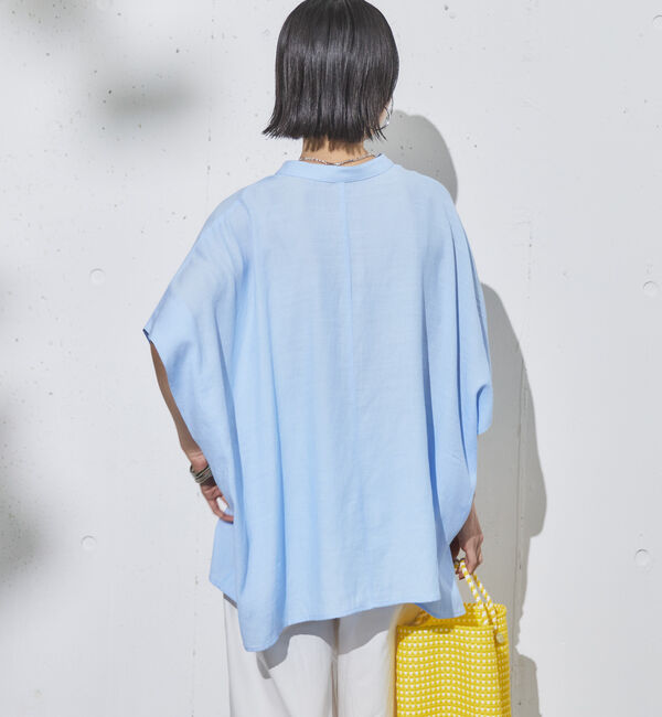 Doux archives「ウォッシャブルリネンライクスキッパープルオーバー」|シャツ・ブラウス|