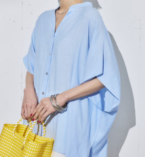 Doux archives「ウォッシャブルリネンライクスキッパープルオーバー」|シャツ・ブラウス|