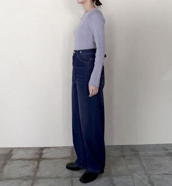 Doux archives「ニュアンスネックリブニット」|ニット・セーター|