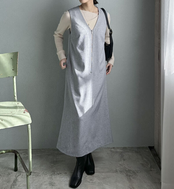 Doux archives「ニュアンスネックリブニット」|ニット・セーター|