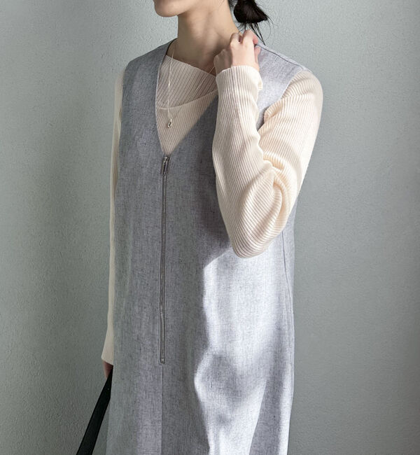 Doux archives「ニュアンスネックリブニット」|ニット・セーター|