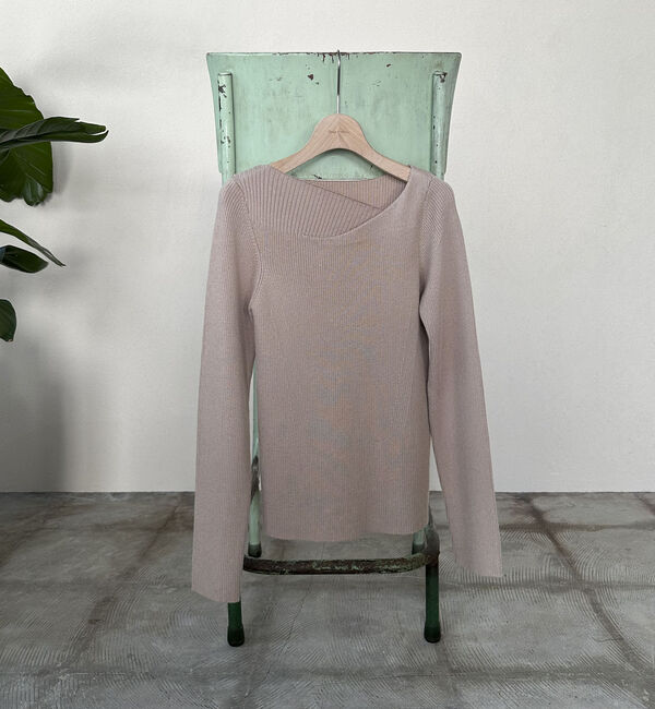 Doux archives「ニュアンスネックリブニット」|ニット・セーター|BEIGE