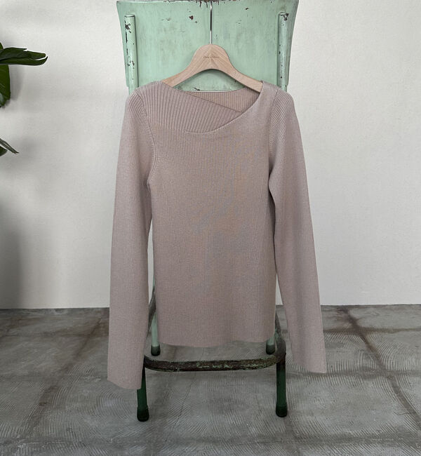 Doux archives「ニュアンスネックリブニット」|ニット・セーター|