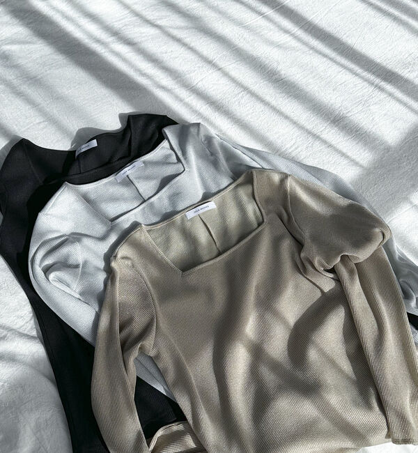 Doux archives「ラメスクエアネックロンＴｅｅ」|Tシャツ・カットソー|