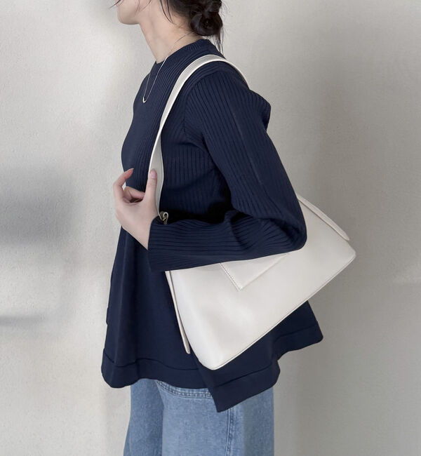 Doux archives「ワイドリブペプラムニットプルオーバー」|ニット・セーター|