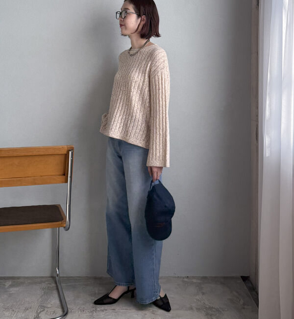 Doux archives「透かし編みＭＩＸヤーンニットプルオーバー」|ニット・セーター|