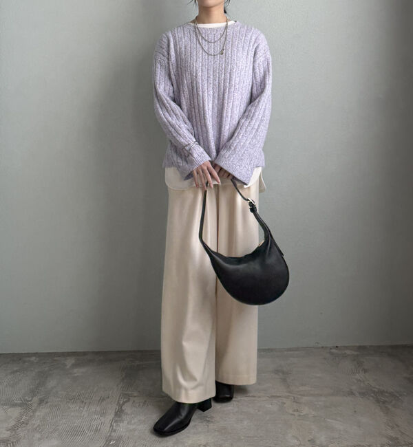 Doux archives「透かし編みＭＩＸヤーンニットプルオーバー」|ニット・セーター|