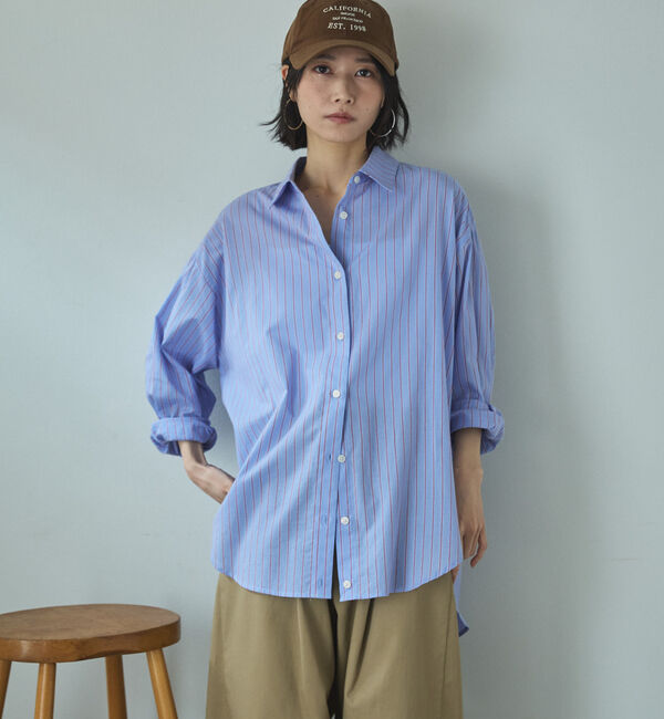 Doux archives「シアー２ＷＡＹシャツ（ストライプ／チェック）」|シャツ・ブラウス|