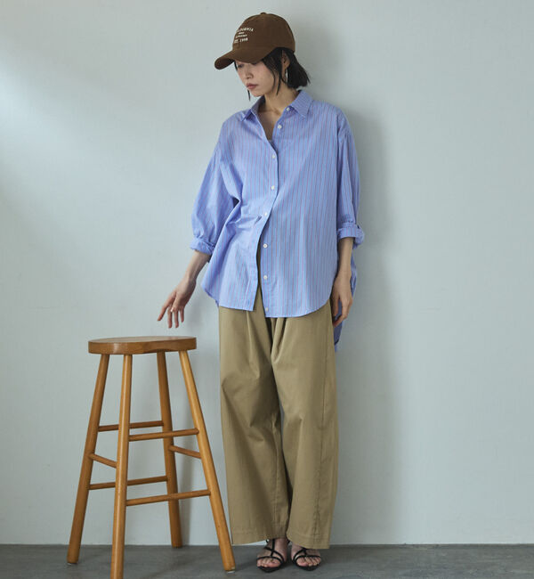 Doux archives「シアー２ＷＡＹシャツ（ストライプ／チェック）」|シャツ・ブラウス|