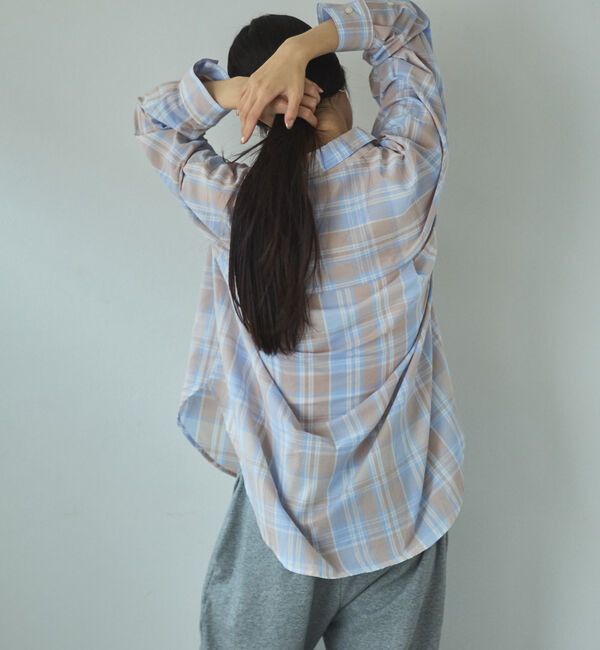 Doux archives「シアー２ＷＡＹシャツ（ストライプ／チェック）」|シャツ・ブラウス|