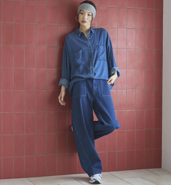 Doux archives「ソフトデニム２ＷＡＹシャツ／」|シャツ・ブラウス|