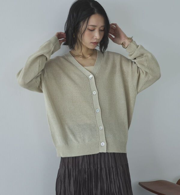 Doux archives「ペーパーヤーンカシュクールカーディガン」|カーディガン|