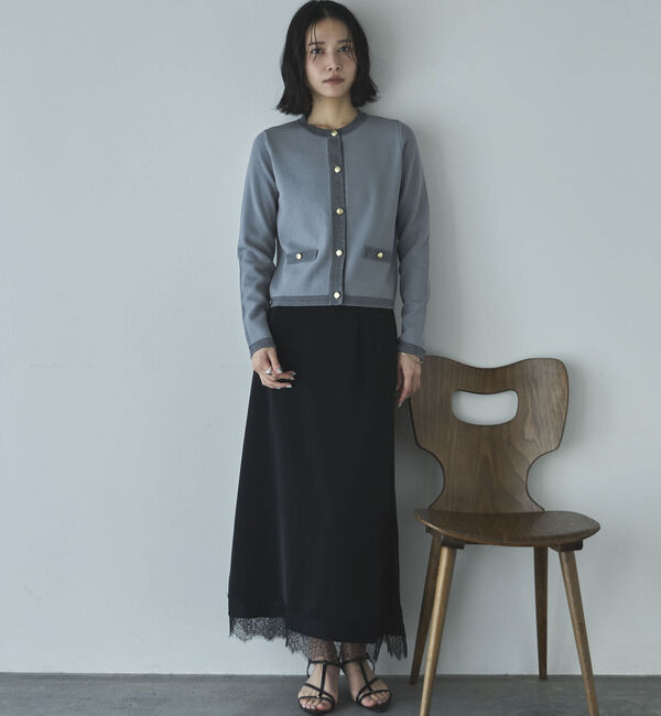 Doux archives「ラメ配色ニットカーディガン」|カーディガン|