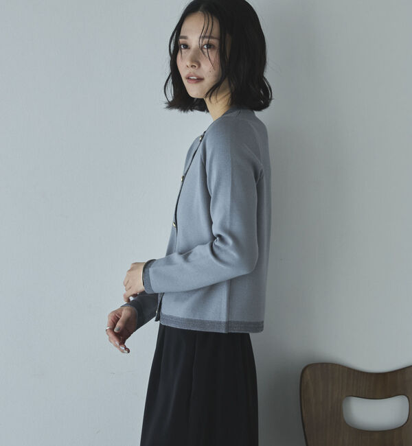 Doux archives「ラメ配色ニットカーディガン」|カーディガン|