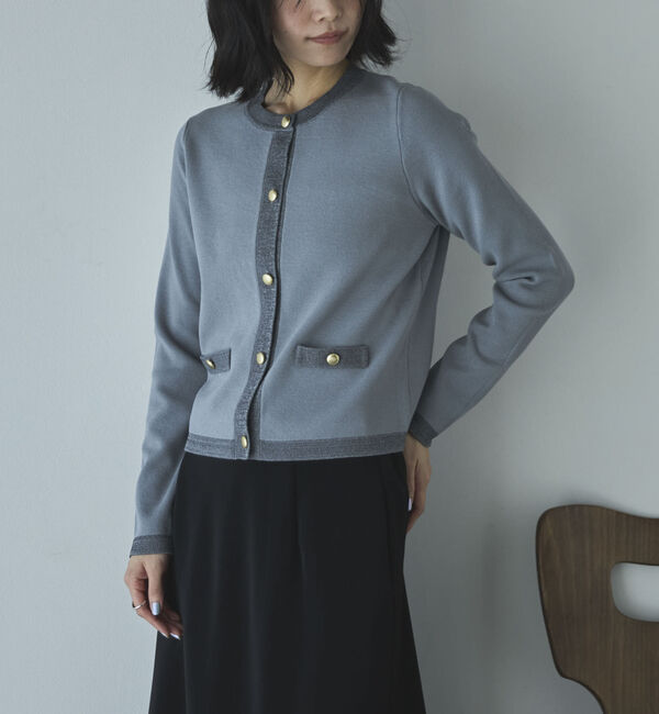 Doux archives「ラメ配色ニットカーディガン」|カーディガン|