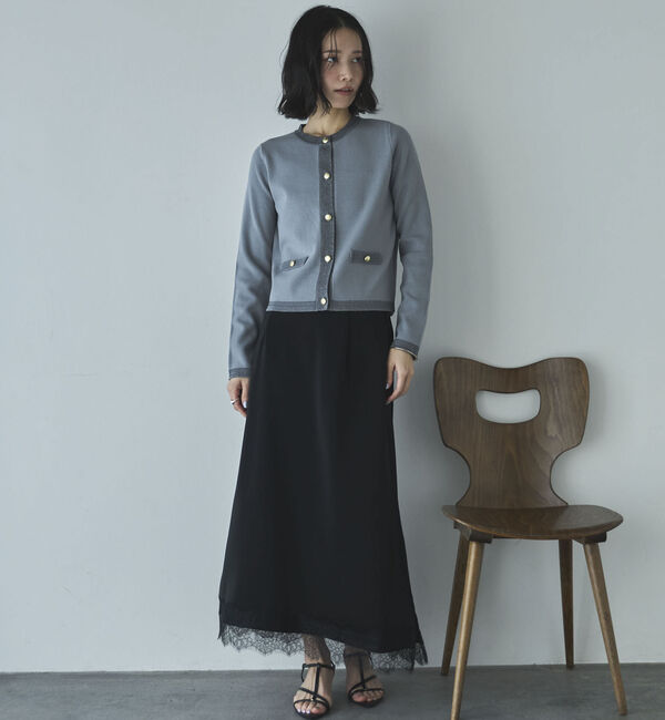 Doux archives「ラメ配色ニットカーディガン」|カーディガン|