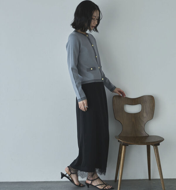 Doux archives「ラメ配色ニットカーディガン」|カーディガン|