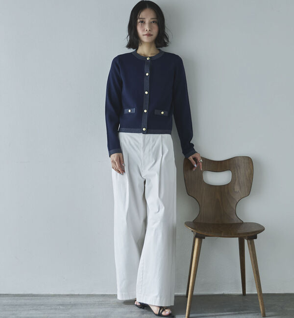 Doux archives「ラメ配色ニットカーディガン」|カーディガン|