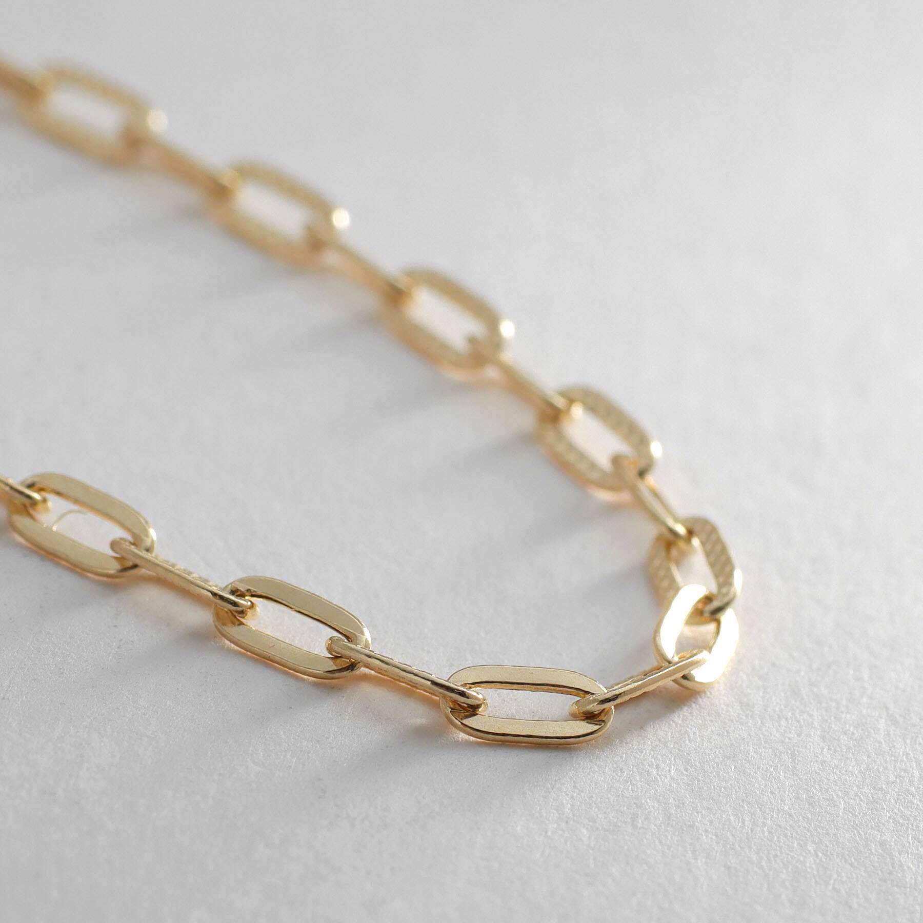 COCOSHNIK「K18中空プレイドケーブルチェーン ネックレス」|ネックレス|