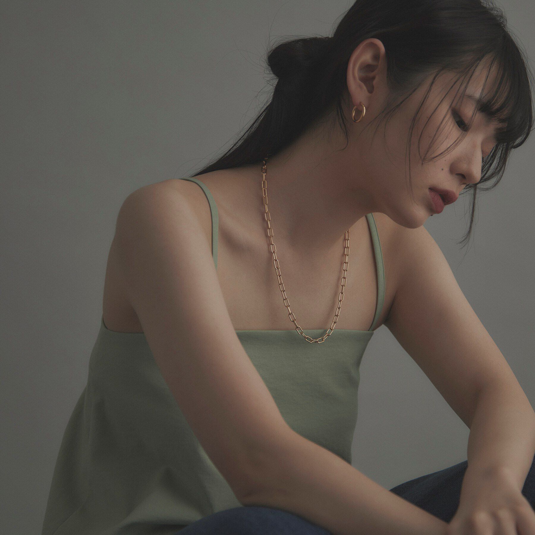 COCOSHNIK ONKITSCH「シルバー ホロウ フープピアスＳ GP」|ピアス|