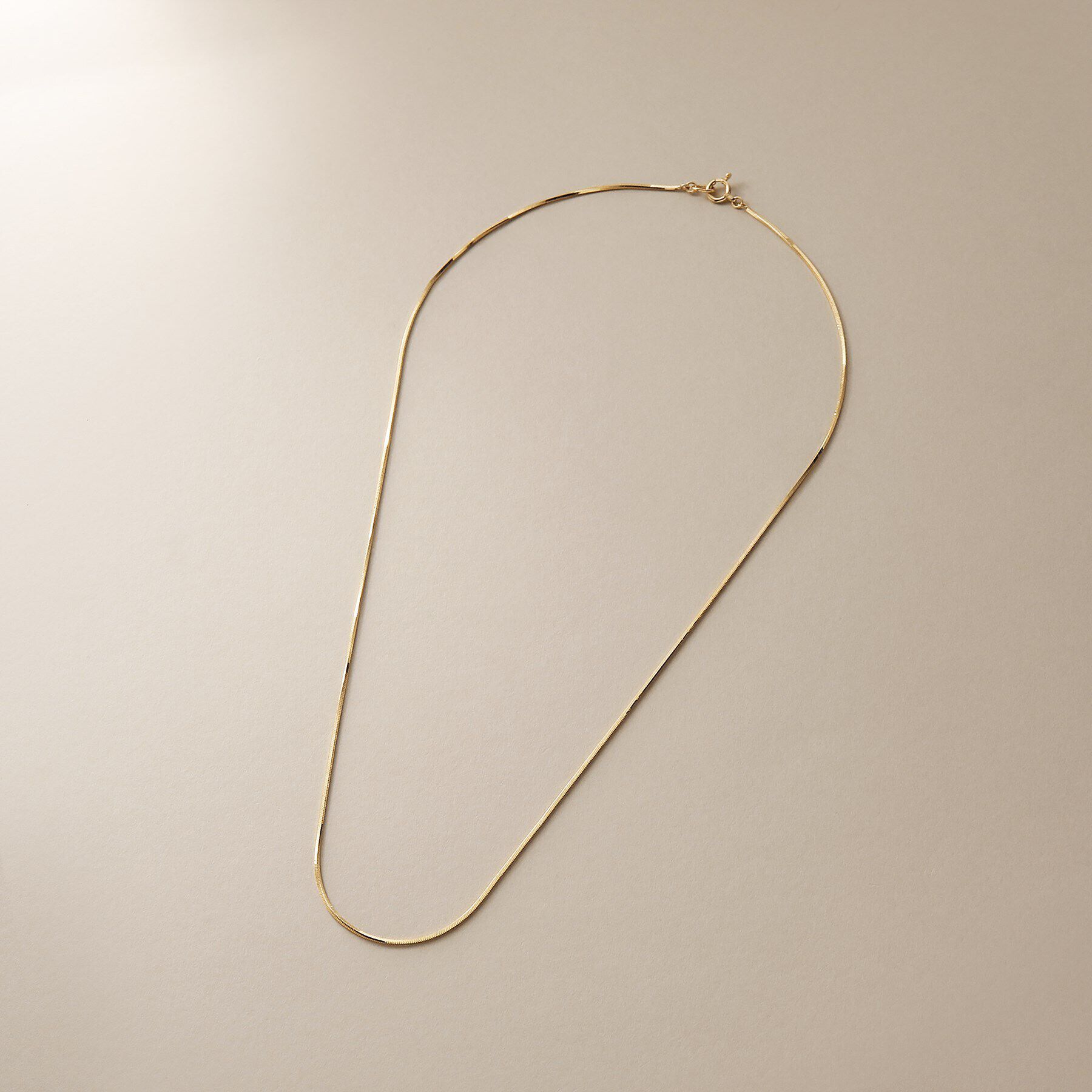 COCOSHNIK「K18コンパクトチェーン ネックレス太40cm」|ネックレス|