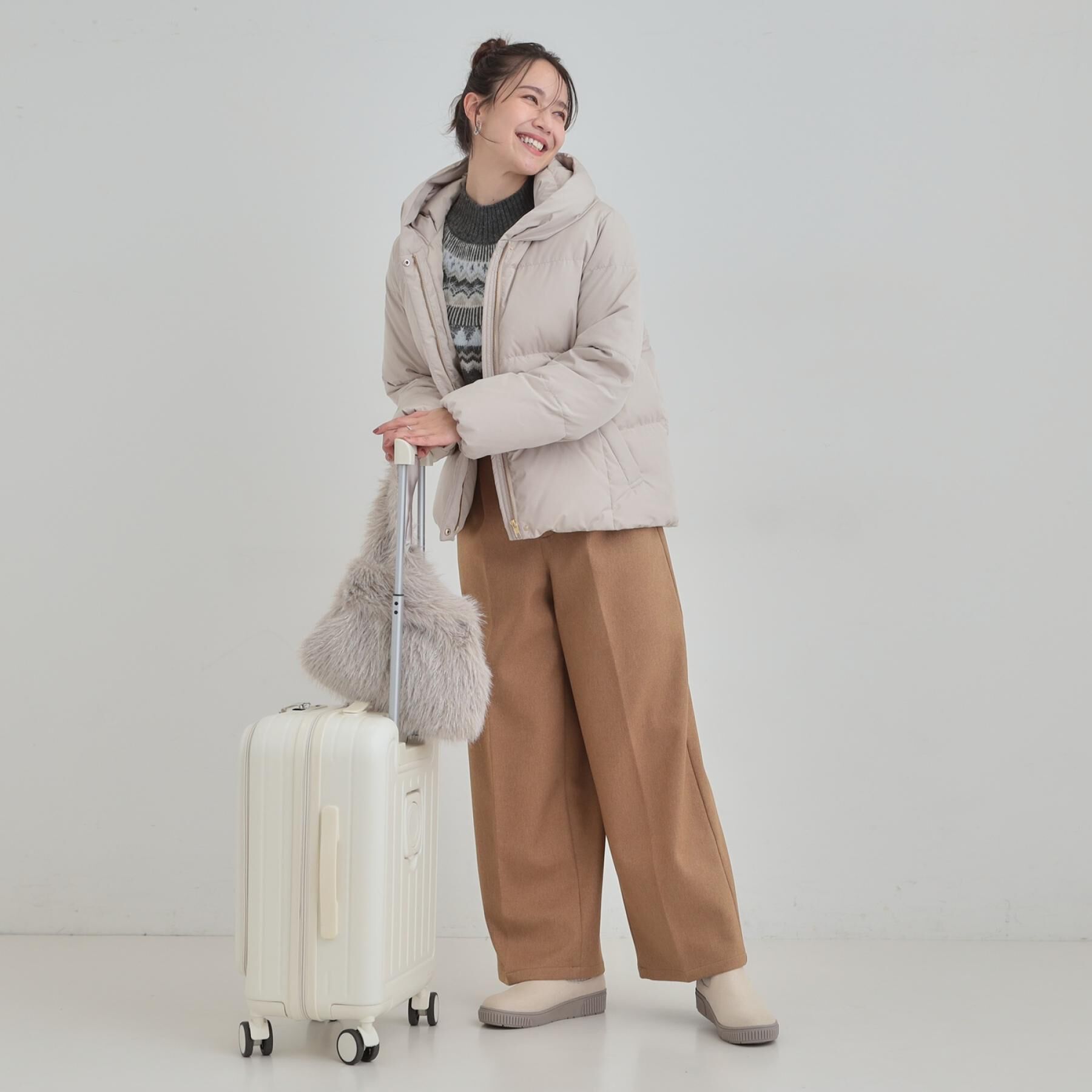 SHOO･LA･RUE「【撥水/洗える】ショートフーディーダウン」|ダウン|