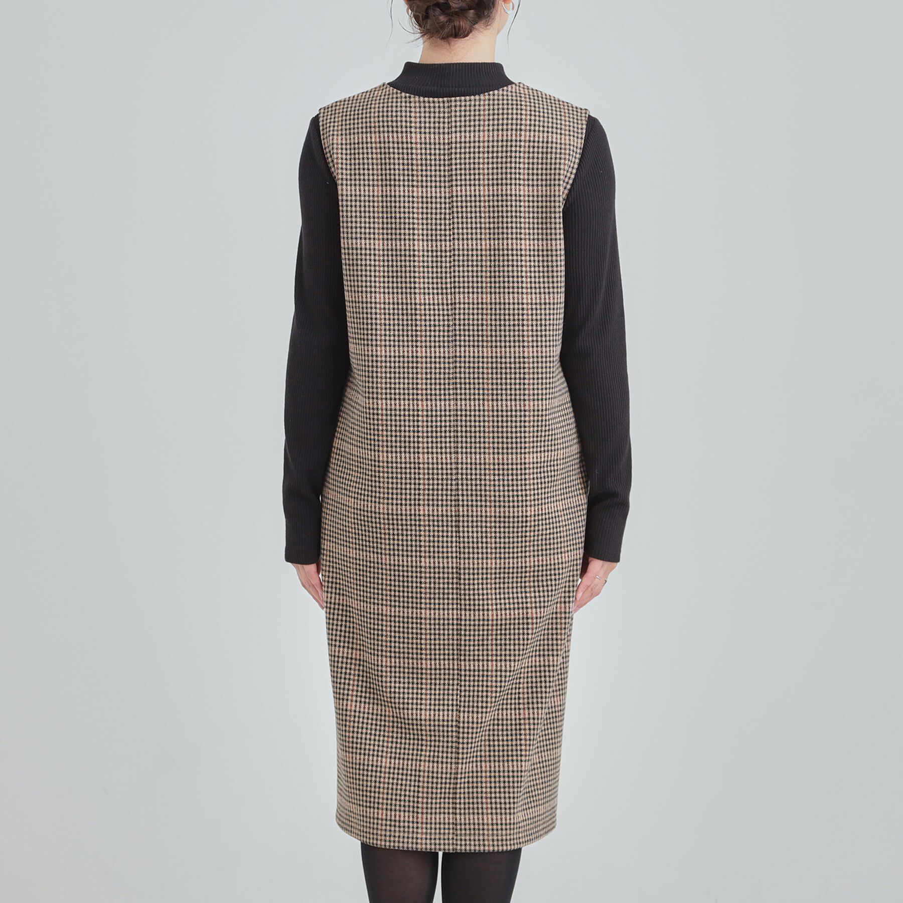 SHOO･LA･RUE「【2点セット/洗濯機可】時短でコーデが決まる ジャンドレ+リブインナー」|ワンピース|