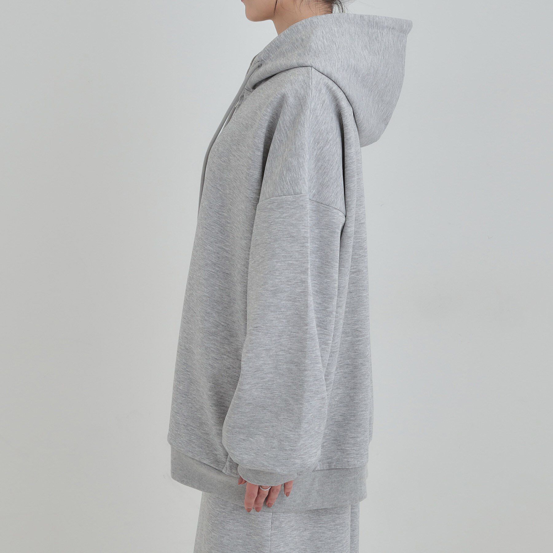 SHOO･LA･RUE「【セットアップ可/なめらかタッチ】ダブルジップでおしゃれ見え オーバーサイズゆるパーカ」|パーカー|