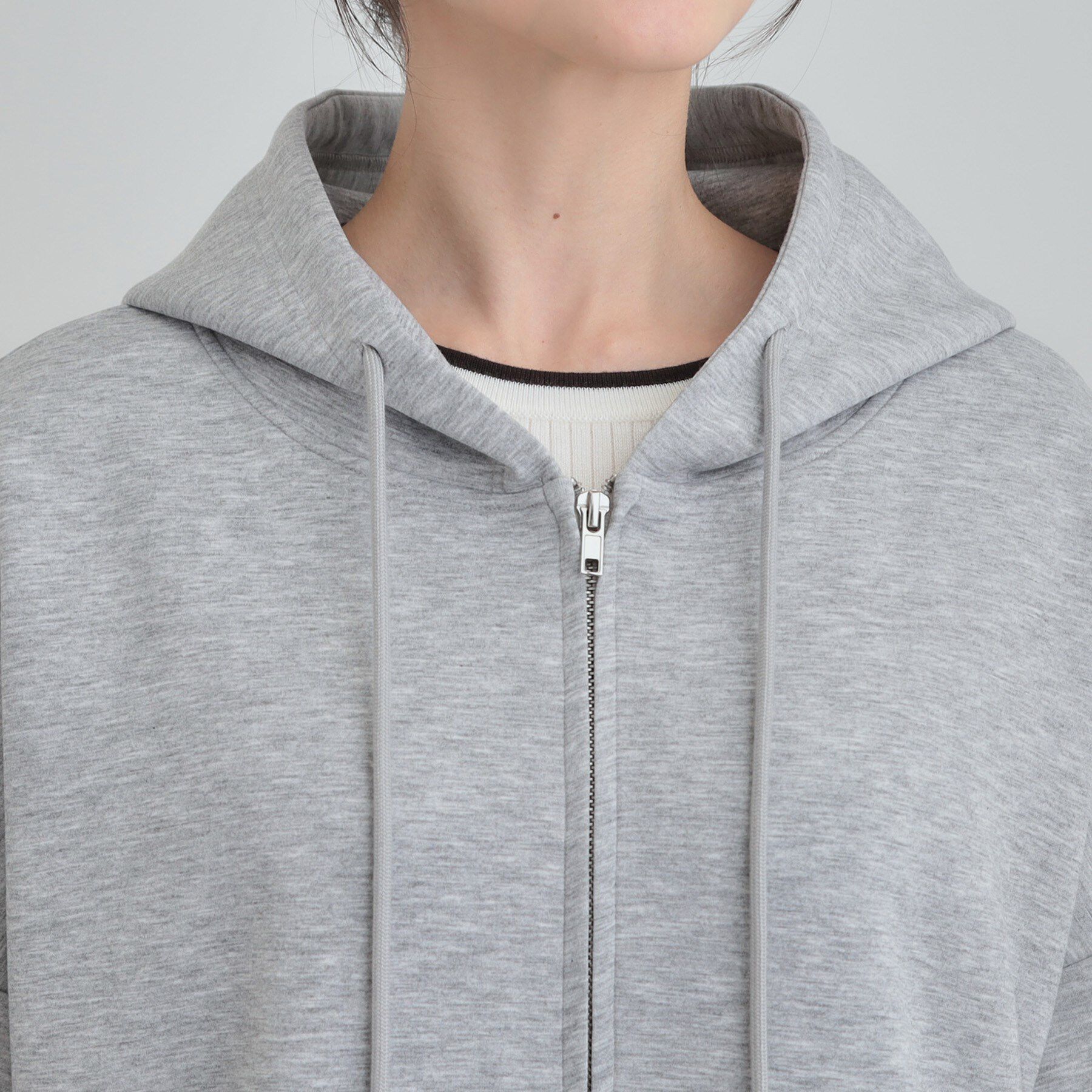 SHOO･LA･RUE「【セットアップ可/なめらかタッチ】ダブルジップでおしゃれ見え オーバーサイズゆるパーカ」|パーカー|