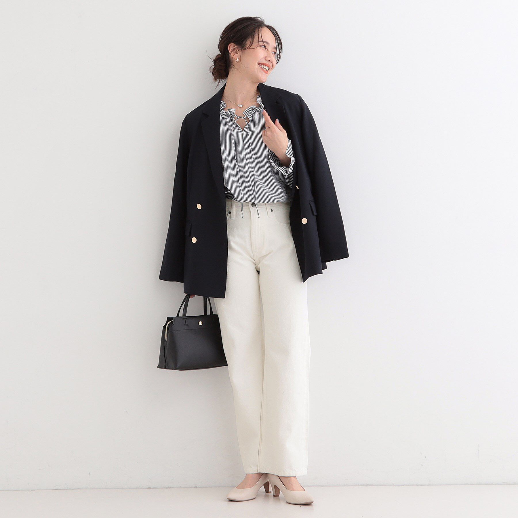 SHOO･LA･RUE「【SHOO・LA・RUE DENIM/ss-LL】程よい厚みの ストレートデニムパンツ（10.5オン」|デニム|