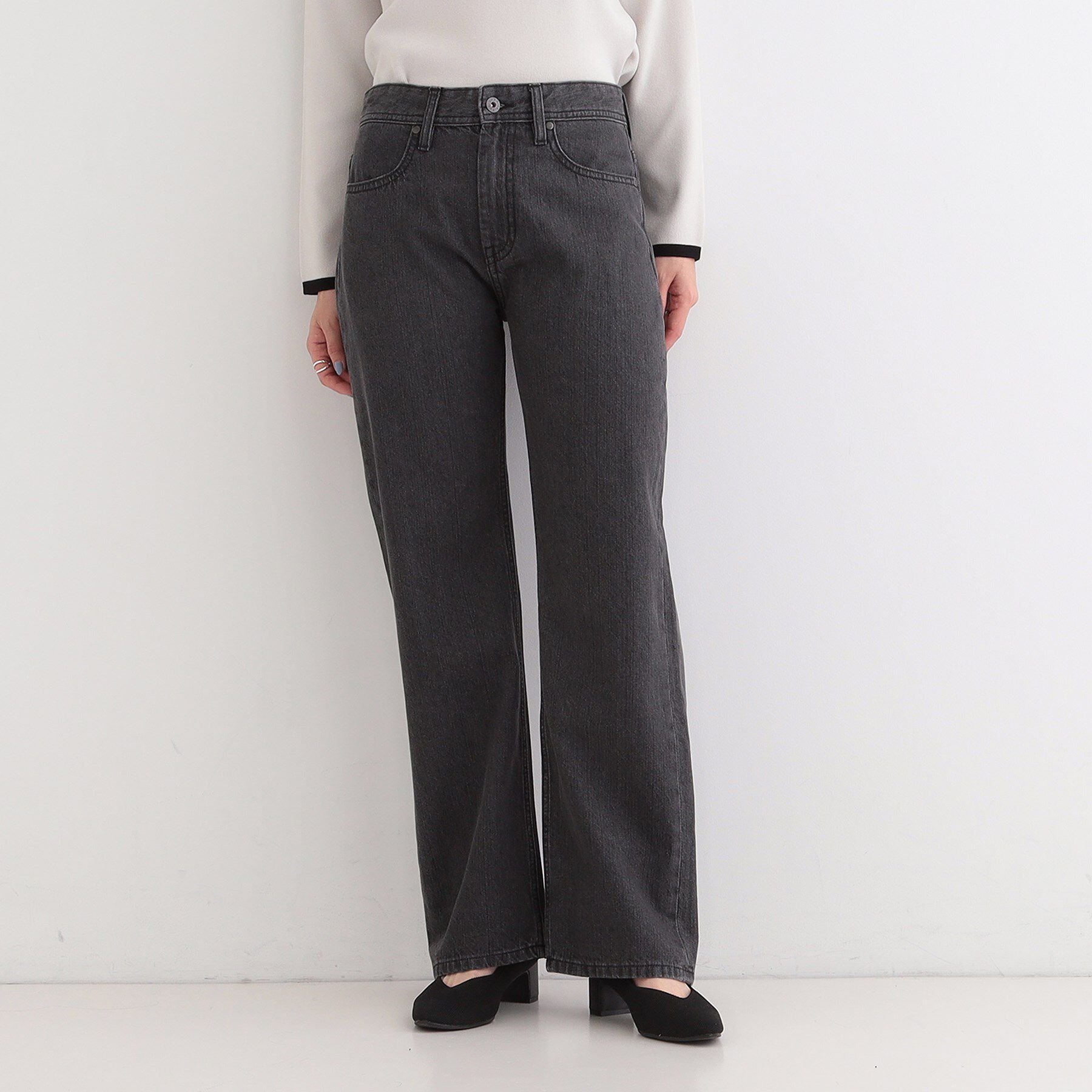 SHOO･LA･RUE「【SHOO・LA・RUE DENIM/ss-LL】程よい厚みの ストレートデニムパンツ（10.5オン」|デニム|