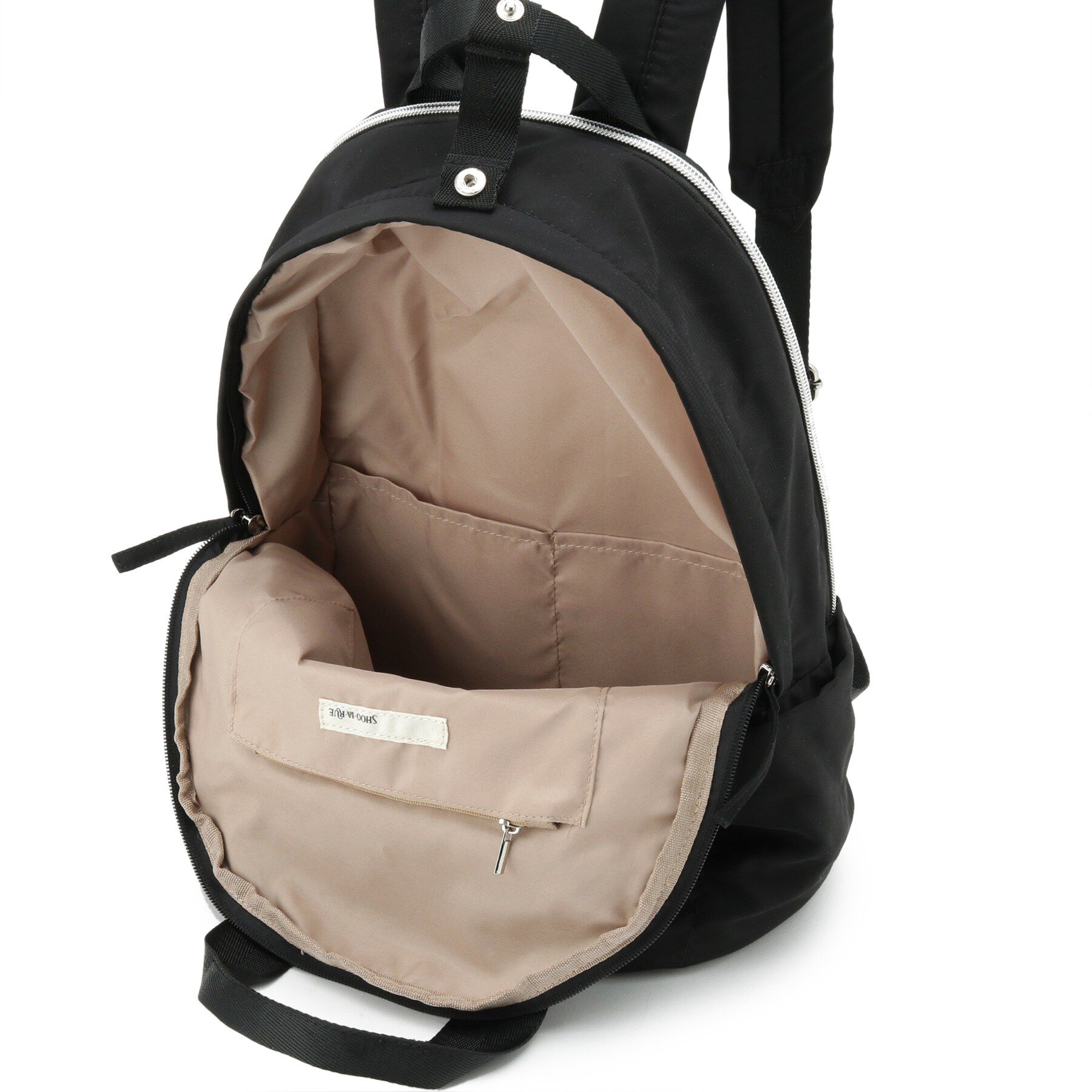 SHOO･LA･RUE「【撥水/9ポケット】コロンとしたフォルムが愛らしい キャリーオン ラウンドリュック」|リュック|